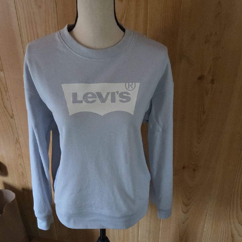 Levi's Sky Blue Logo Sweatshirt - Picture 1 of 14